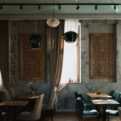 Interior design of a Vintage coffee house